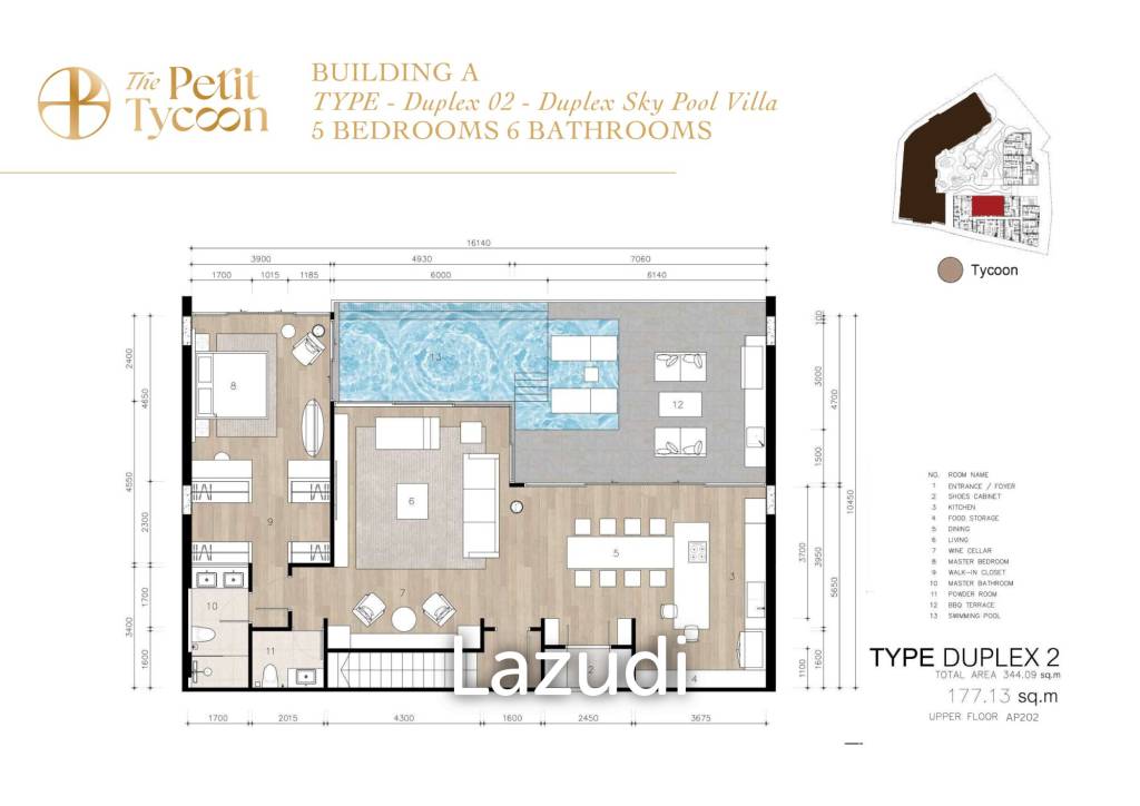 5 Bed 6 Bath 349.17 SQ.M The Petit Tycoon