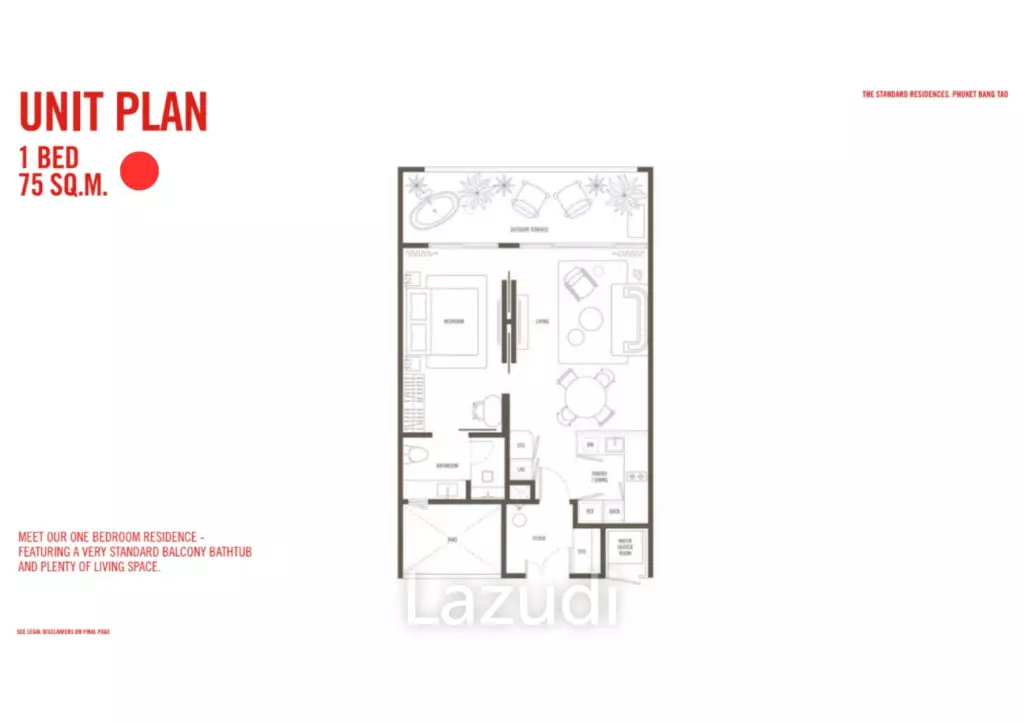 Resale Unit: 1 Bed 1 Bath 75 SQ.M The Standard Residences Bang Tao