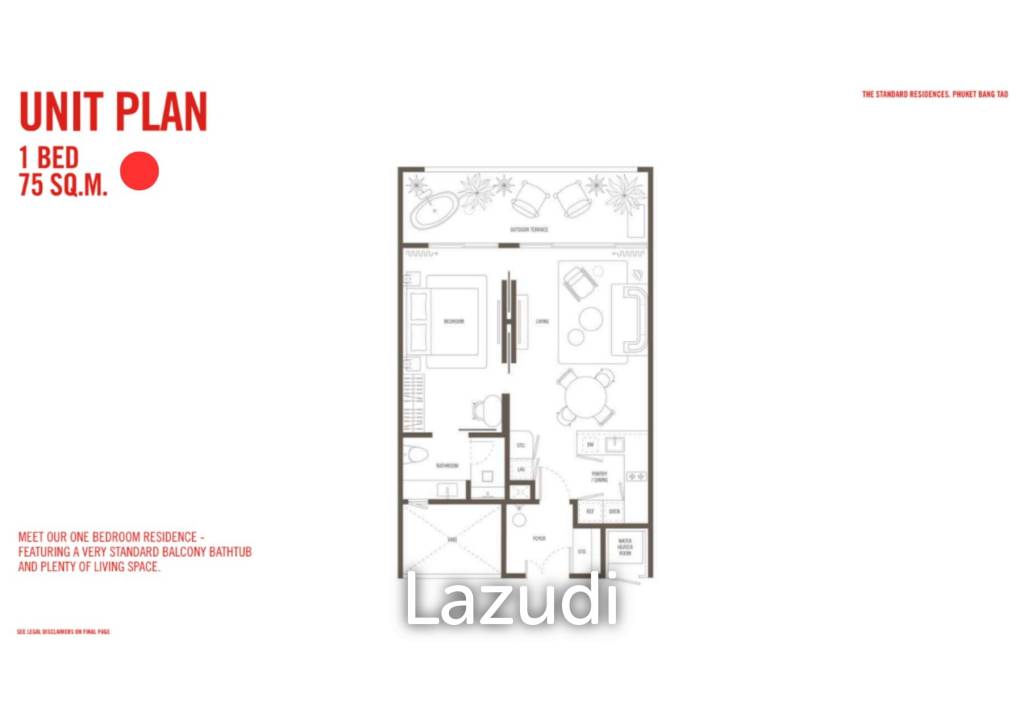 Resale Unit: 1 Bed 1 Bath 75 SQ.M The Standard Residences Bang Tao