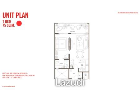 Resale Unit: 1 Bed 1 Bath 75 SQ.M The Standard Residences Bang Tao