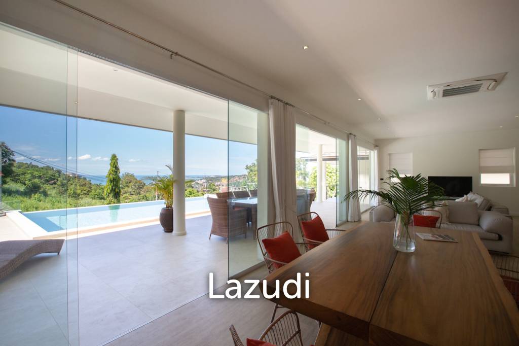 Modern 4+1 Bed Sea View Villa Located in Bophut