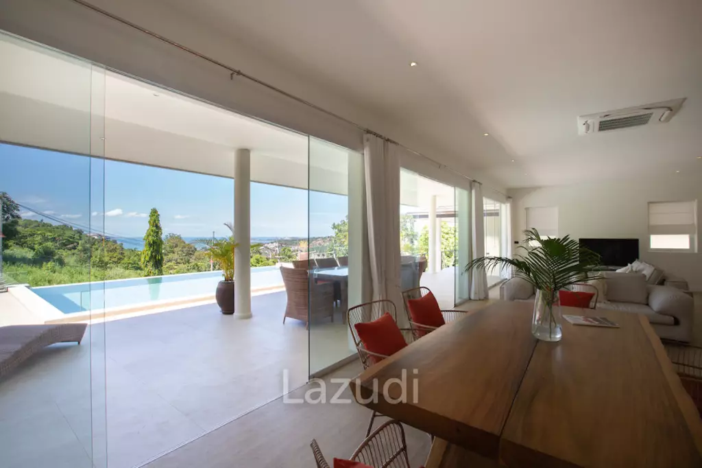 Modern 4+1 Bed Sea View Villa Located in Bophut