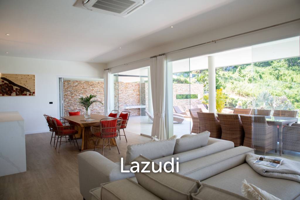 Modern 4+1 Bed Sea View Villa Located in Bophut