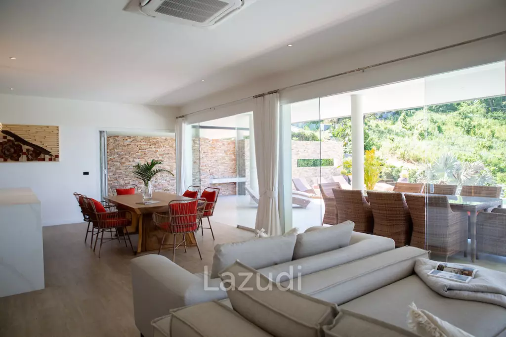 Modern 4+1 Bed Sea View Villa Located in Bophut