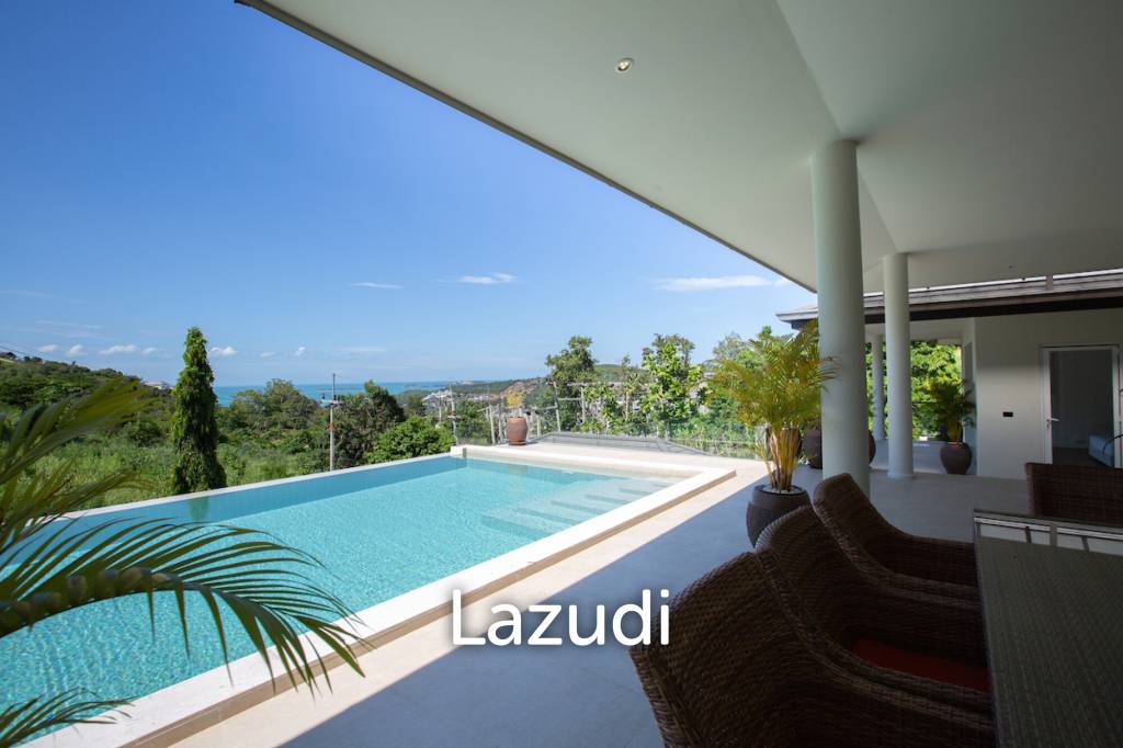 Modern 4+1 Bed Sea View Villa Located in Bophut
