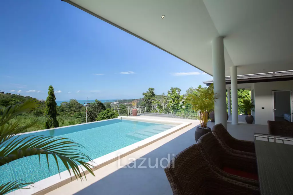 Modern 4+1 Bed Sea View Villa Located in Bophut