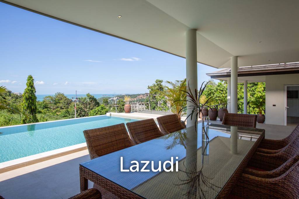 Modern 4+1 Bed Sea View Villa Located in Bophut