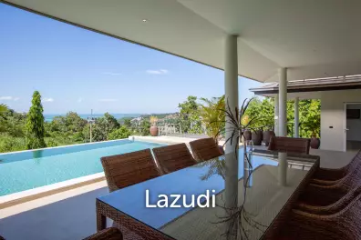 Modern 4+1 Bed Sea View Villa Located in Bophut
