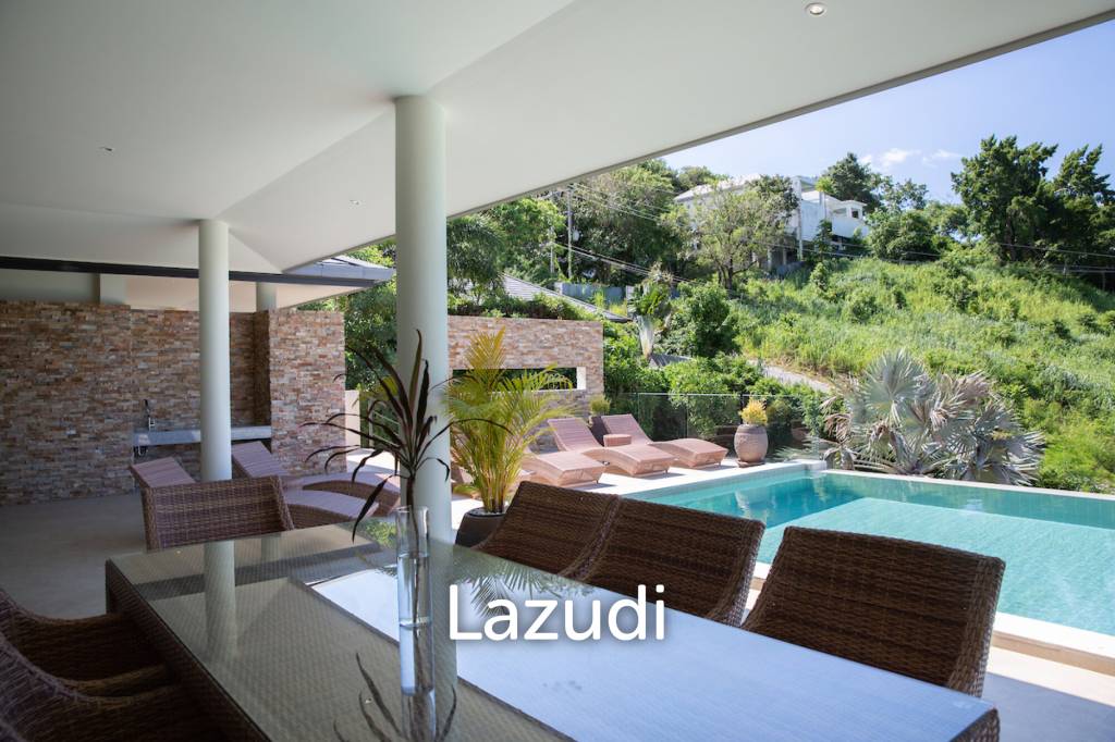 Modern 4+1 Bed Sea View Villa Located in Bophut
