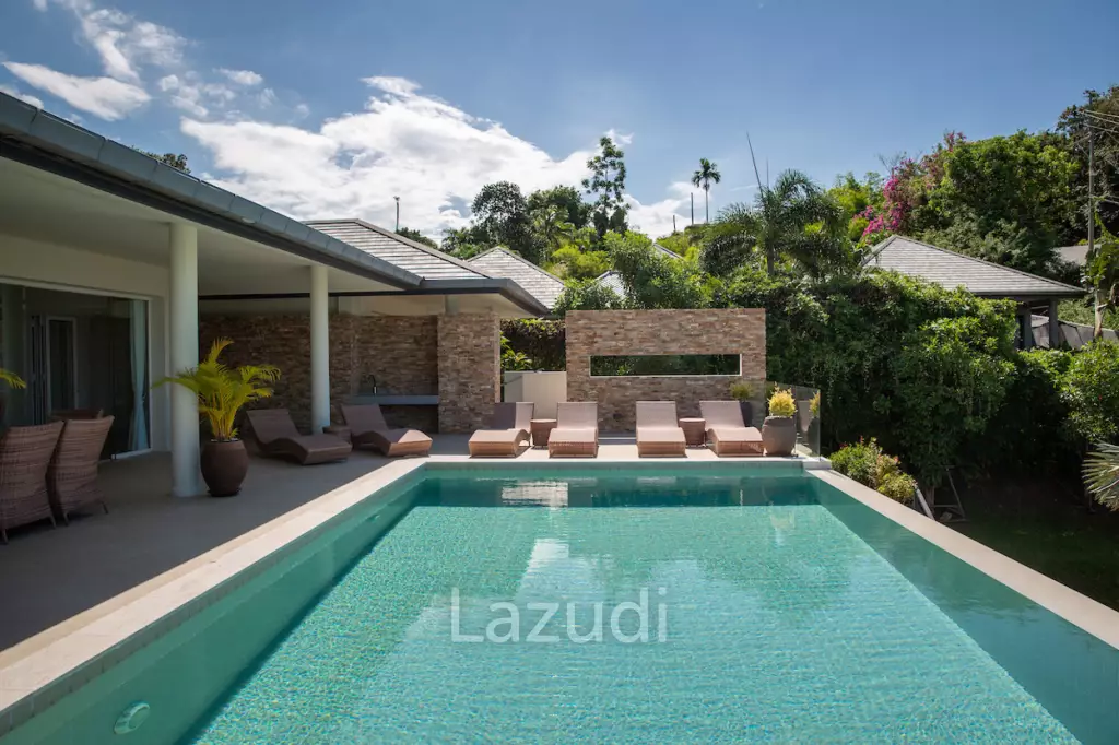Modern 4+1 Bed Sea View Villa Located in Bophut