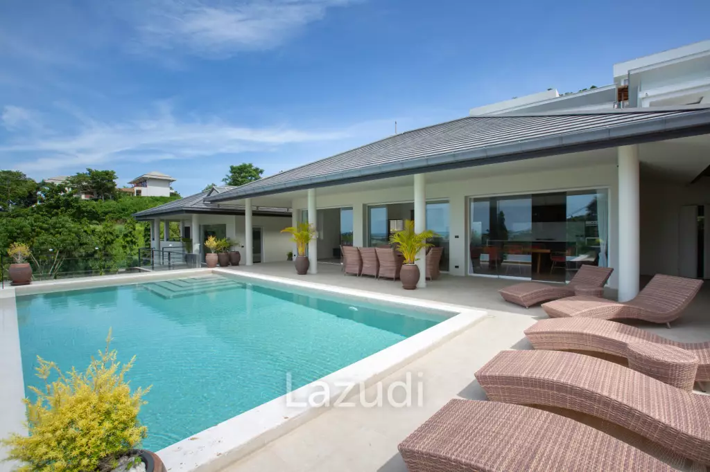 Modern 4+1 Bed Sea View Villa Located in Bophut