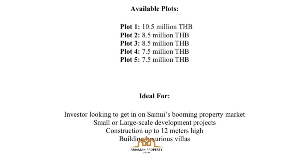 1 Rai Prime Land Opportunity in Plai Laem, Ko Samui