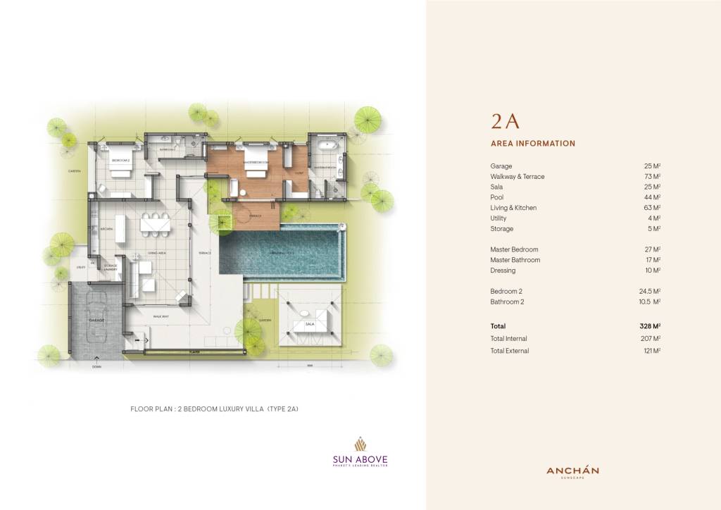 2 Bed 2 Bath 328 SQ.M Anchan Sunscape