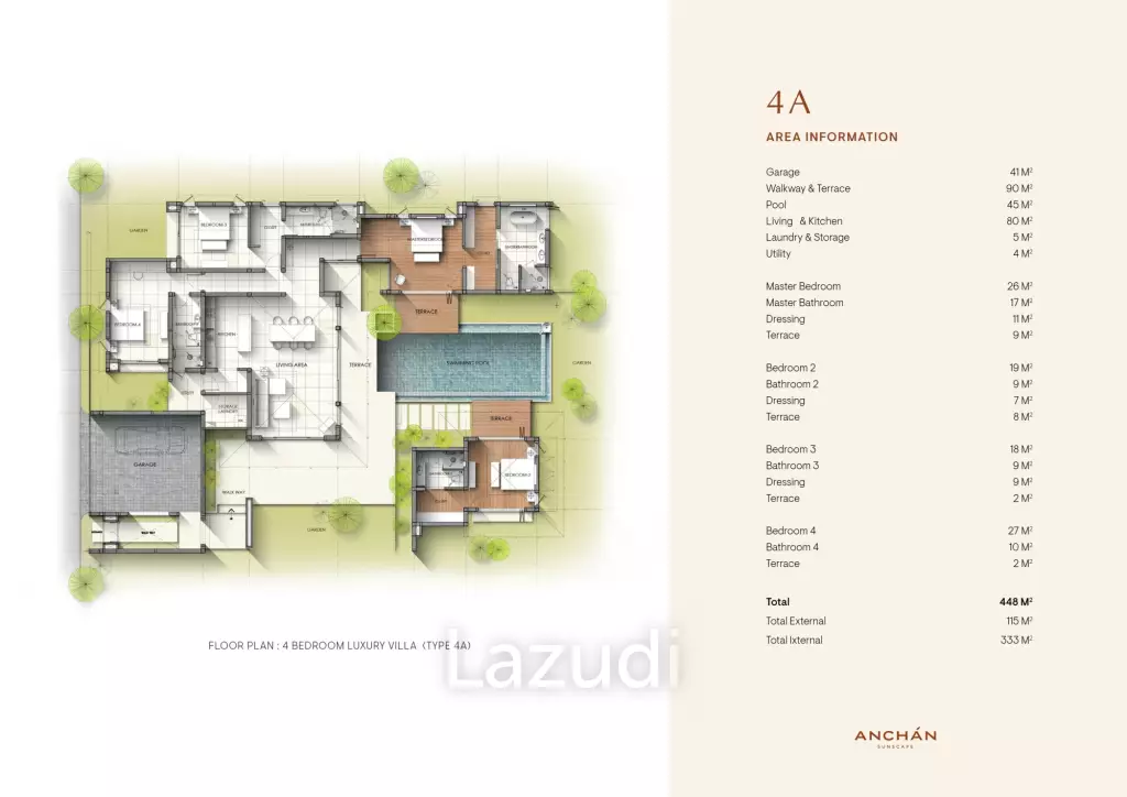 4 Bed 4 Bath 483 SQ.M Anchan Sunscape