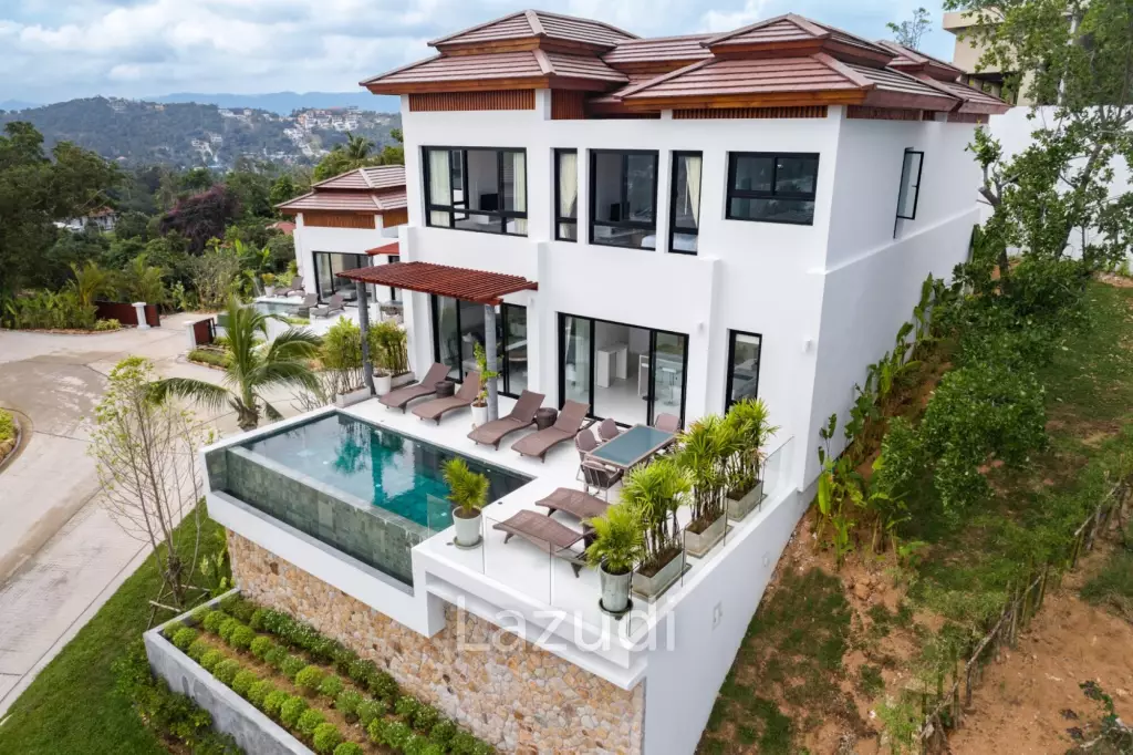 Luxury 3-Bedroom Villa with Panoramic Sea Views in Choeng Mon