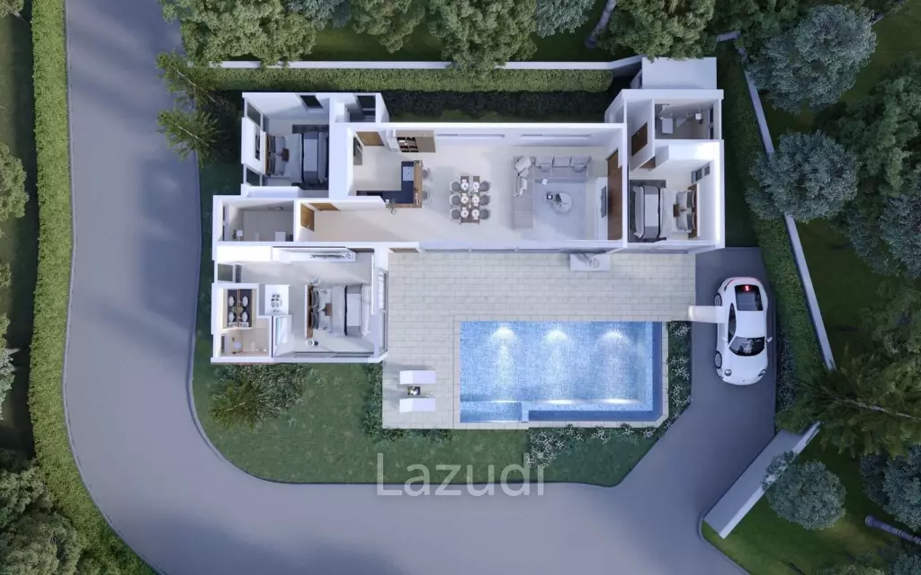 3-Bed Sea View Villa in Gated Community in Choeng Mon