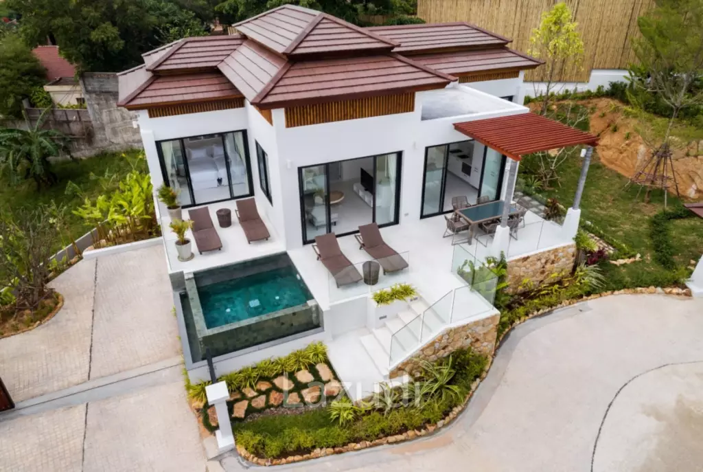 Beautiful 2-Bed Sea View Villa in Choeng Mon's Gated Community