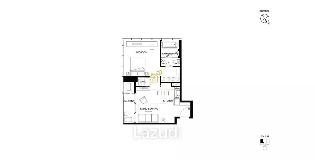 1 Bedroom 1 Bathroom 48 SQ.M At M Silom