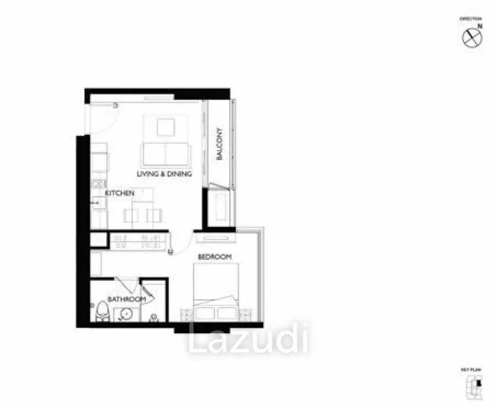 1 Bed 1 Bath 44 SQ.M. M Phayathai Condo