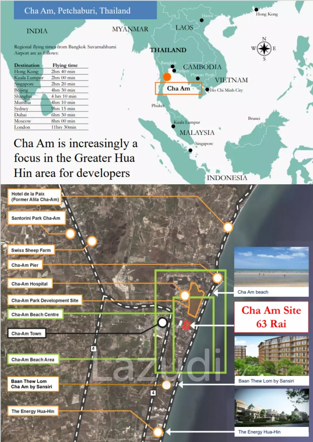 Prime Land 63 Rai Cha Am Near Popular Beach