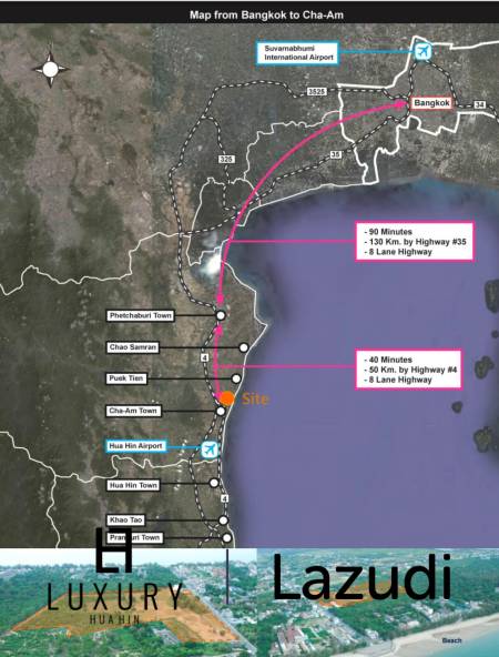 Ча Ам: 63 Раи рядом с пляжем