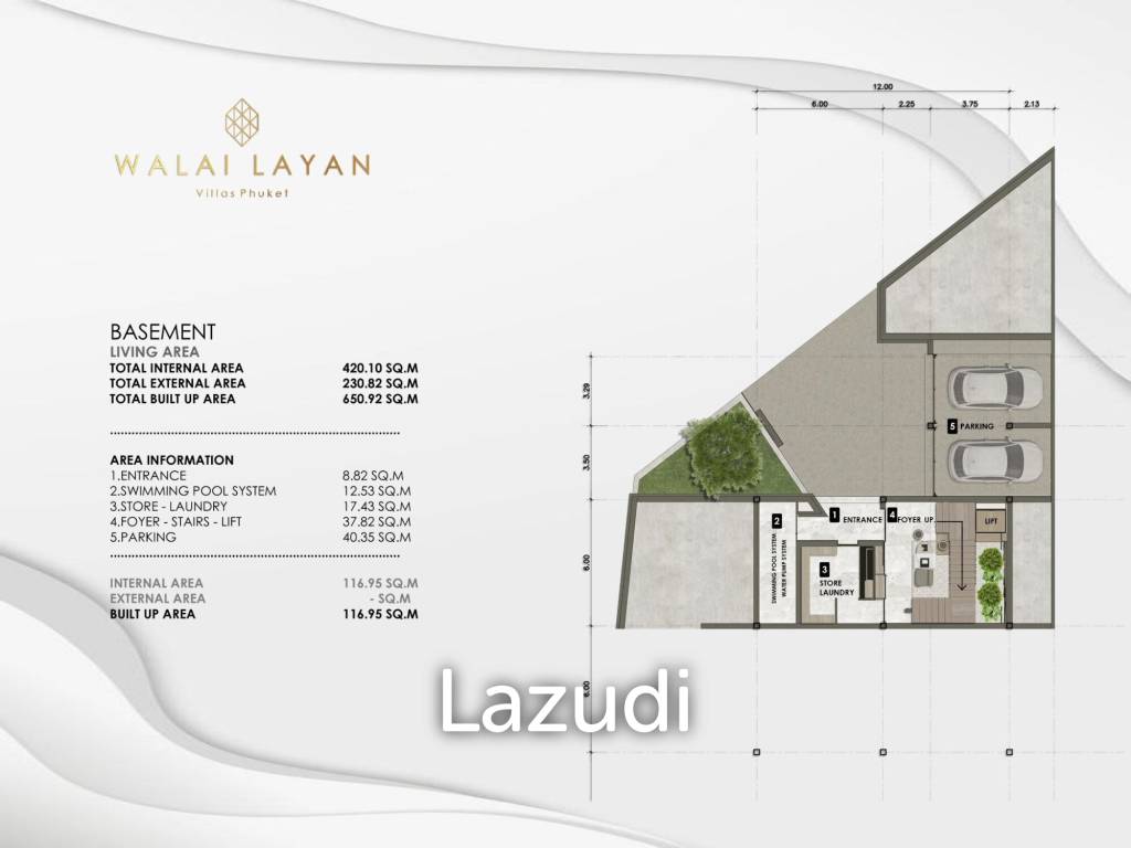 4 Bed 4 Bath 650.91 SQ.M Walai Layan Villas Phase 2