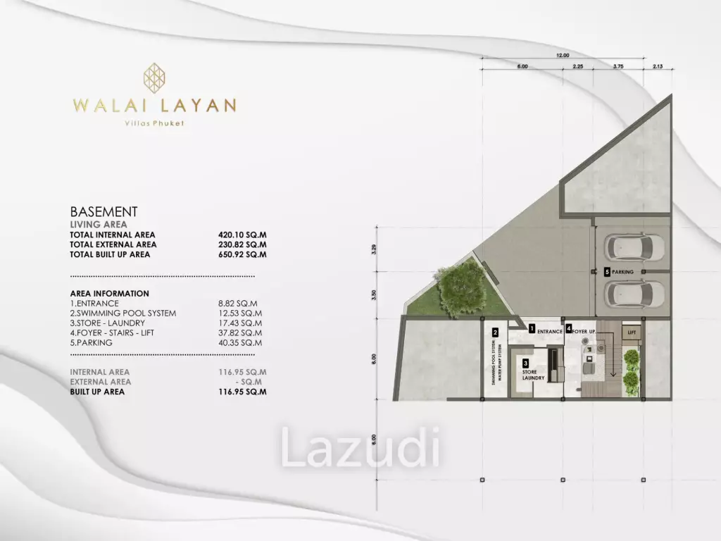 4 Bed 4 Bath 650.91 SQ.M Walai Layan Villas Phase 2