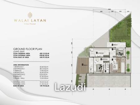 4 Bed 4 Bath 650.91 SQ.M Walai Layan Villas Phase 2