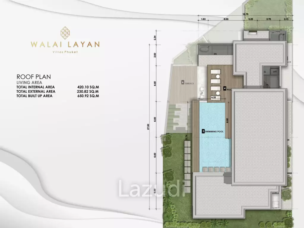 4 Bed 4 Bath 650.91 SQ.M Walai Layan Villas Phase 2