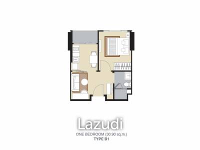 1 Bed 1 Bath 31.15 SQ.M Whizdom Avenue Ratchada - Ladprao