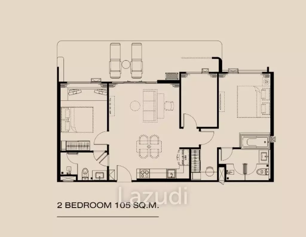 2 Bed 2 Bath 65 SQ.M Modeva