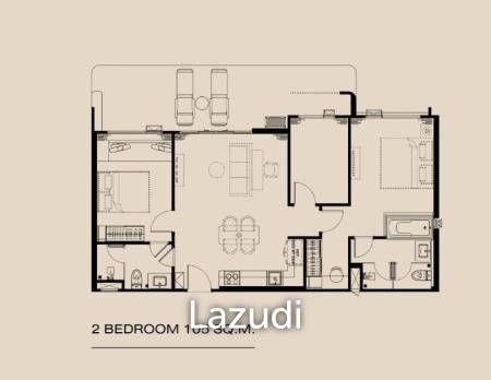 2 Bed 2 Bath 105 SQ.M Modeva