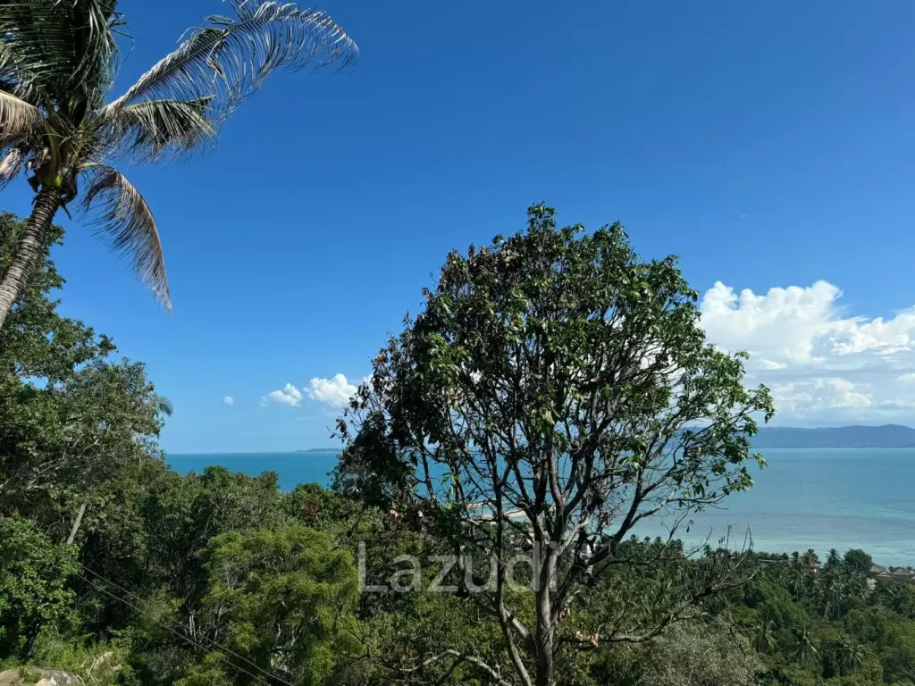 1600 sqm - 1 Rai sea and samui view land with prefect location sold  with Thai company