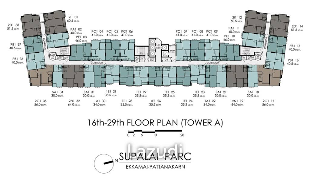 1 Bed 34 SQ.M Supalai PARC Ekkamai-Pattanakarn