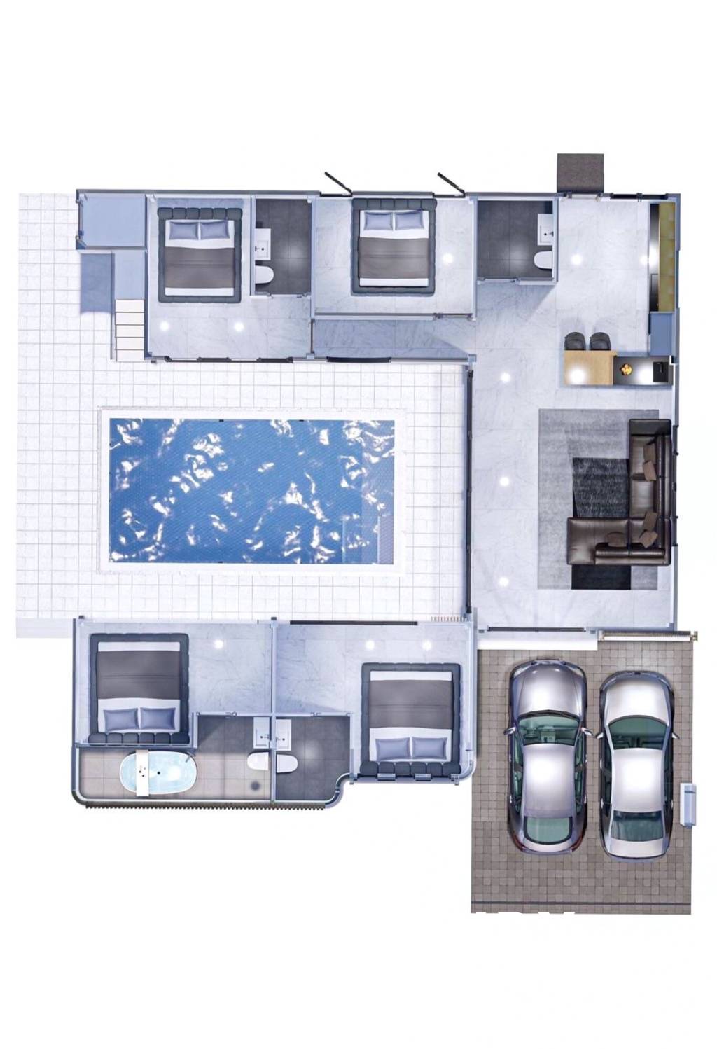318 ตร.ม 3 เตียง 4 อาบน้ำ วิลล่า For ขาย
