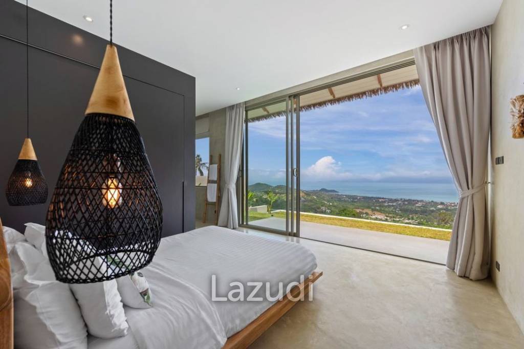 Exquisite 4-Bedroom Bali-Style Villa with Panoramic Sea Views and Luxury Finishes
