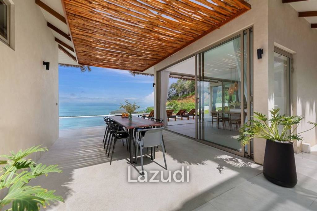 Exquisite 4-Bedroom Bali-Style Villa with Panoramic Sea Views and Luxury Finishes