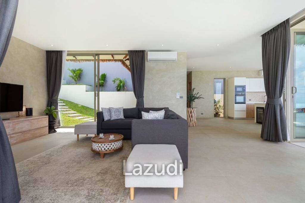 Exquisite 4-Bedroom Bali-Style Villa with Panoramic Sea Views and Luxury Finishes