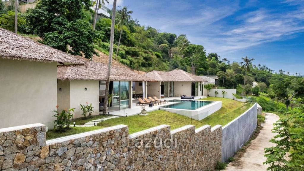 Exquisite 4-Bedroom Bali-Style Villa with Panoramic Sea Views and Luxury Finishes