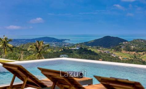 Exquisite 4-Bedroom Bali-Style Villa with Panoramic Sea Views and Luxury Finishes