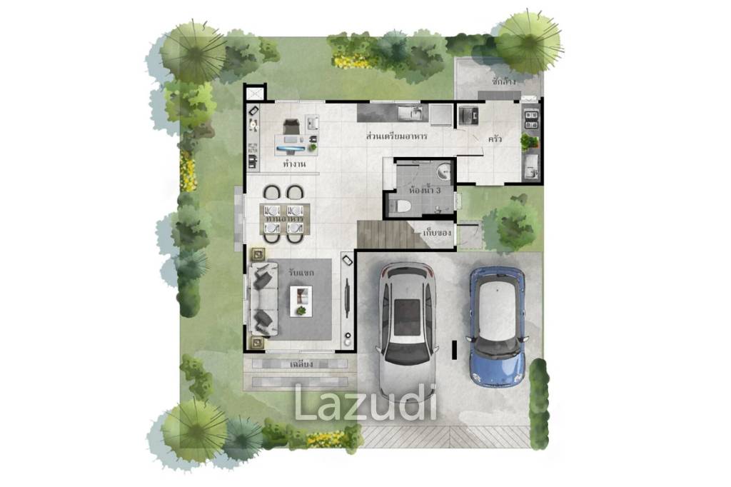 Modern Two-Story Home 3 Beds in Anasiri Bangna