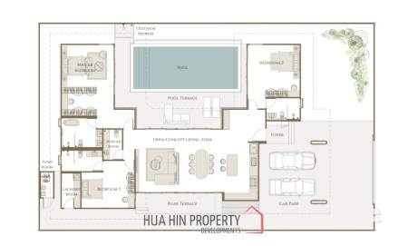 482.9 Sq.m Luxury pool villa in Serene Villa Hua Hin, Nong Kae