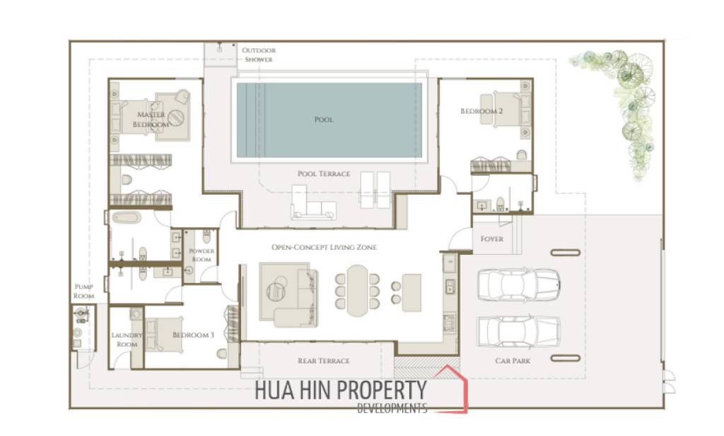 482.9 Sq.m Luxury pool villa in Serene Villa Hua Hin, Nong Kae