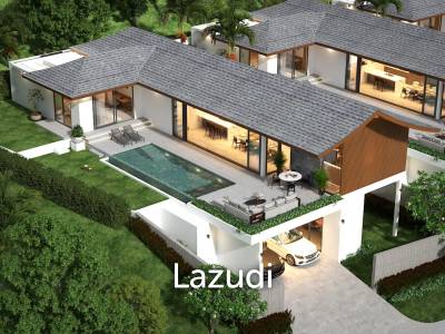 3 Bed 3.5 Bath 360.75 SQ.M The Green Hill Lamai Pool villas