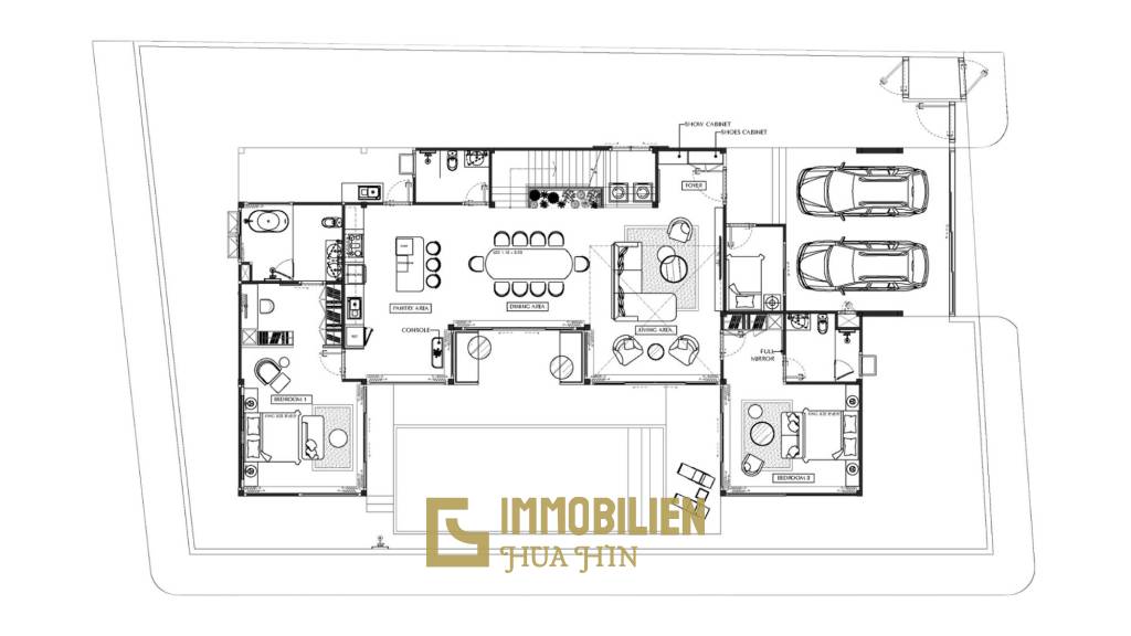 Вилла 639 кв.м. 4 Кровать 5 Ванна