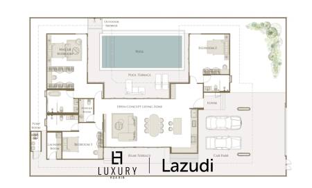 641 ตร.ม 3 เตียง 4 อาบน้ำ วิลล่า For ขาย