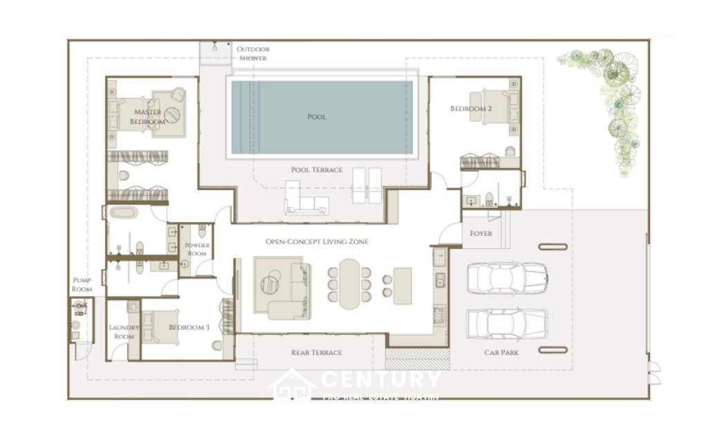 641 qm 3 Bett 4 Bad Villa Für Verkauf