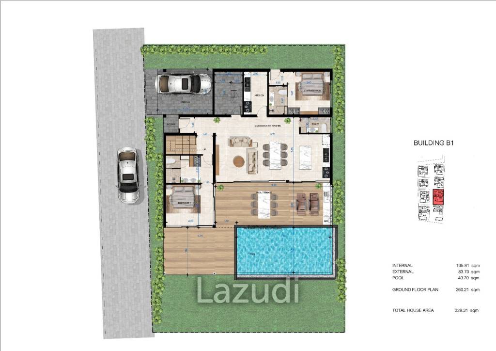 4-Bed  329.31 SQ.M Villa Malibu Beach