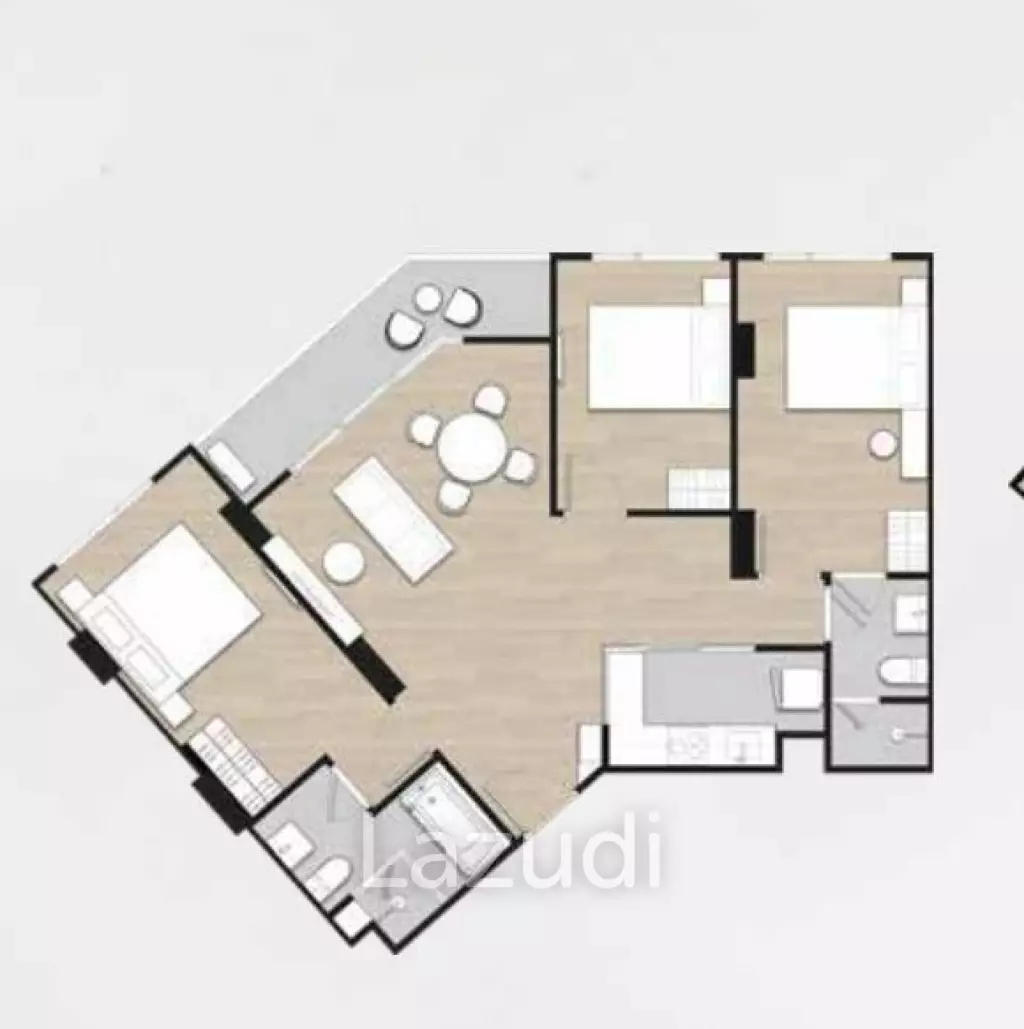 3 Bed 2 Bath 87.7 SQ.M So Lagoon Cherngtalay By Origin
