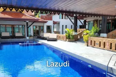Panoramic Oceanview Thai-Style 13-Bedroom Pool Villa Near Tri Trang Beach, Patong